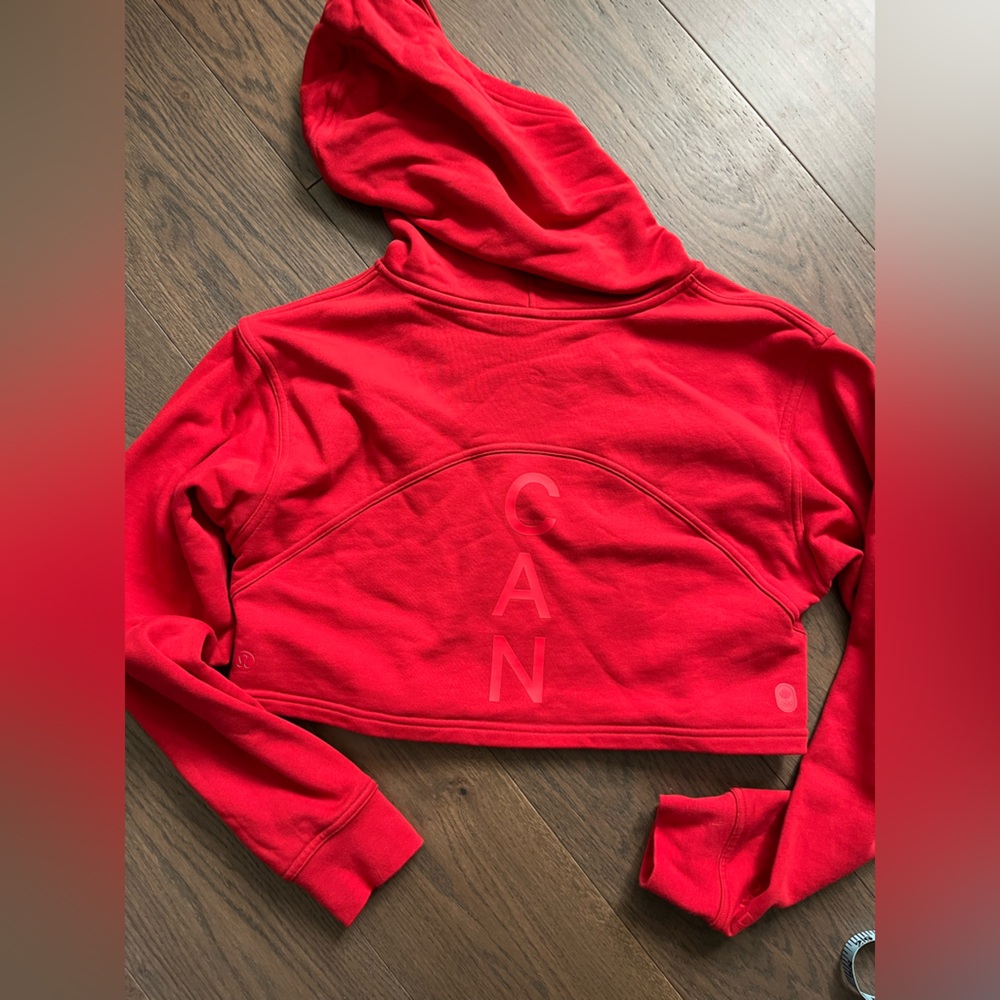 Lululemon All Yours Cropped Hoodie COC Crimson - Picture 7 of 10